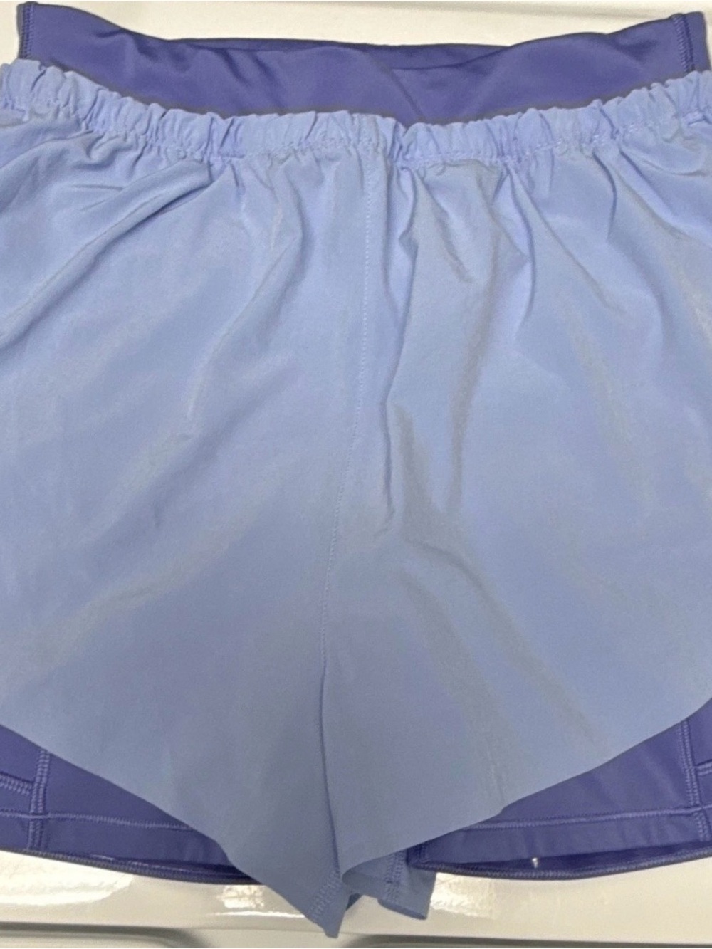 Athleta Two-Tone Lavender Athletic Shorts